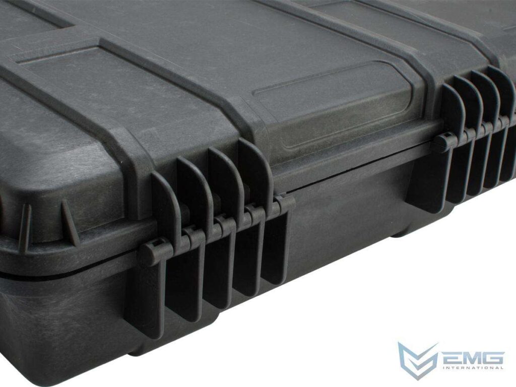 Estuche Duro de 109 cm para Airsoft y Armas, con Llantas y Espuma Anti Impactos EMG Transporter (Color: Negro Mate) - Imagen 7