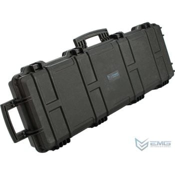 Estuche Duro de 109 cm para Airsoft y Armas, con Llantas y Espuma Anti Impactos EMG Transporter - Negro Mate