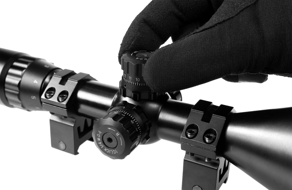 Mira de Francotirador Novritsch Zoom 3-9X50 con Retícula MIL-Dot Iluminada, Cubiertas Abatibles y Anillos para Montaje - Imagen 3