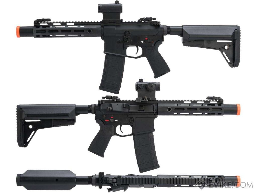 M4 CQB con Silenciador, Sistema QBS para Cambio Rápido de Resorte e Internos de Alto Desempeño CYMA Platinum para Airsoft (Modelo: 8.5", M-LOK) - Imagen 3