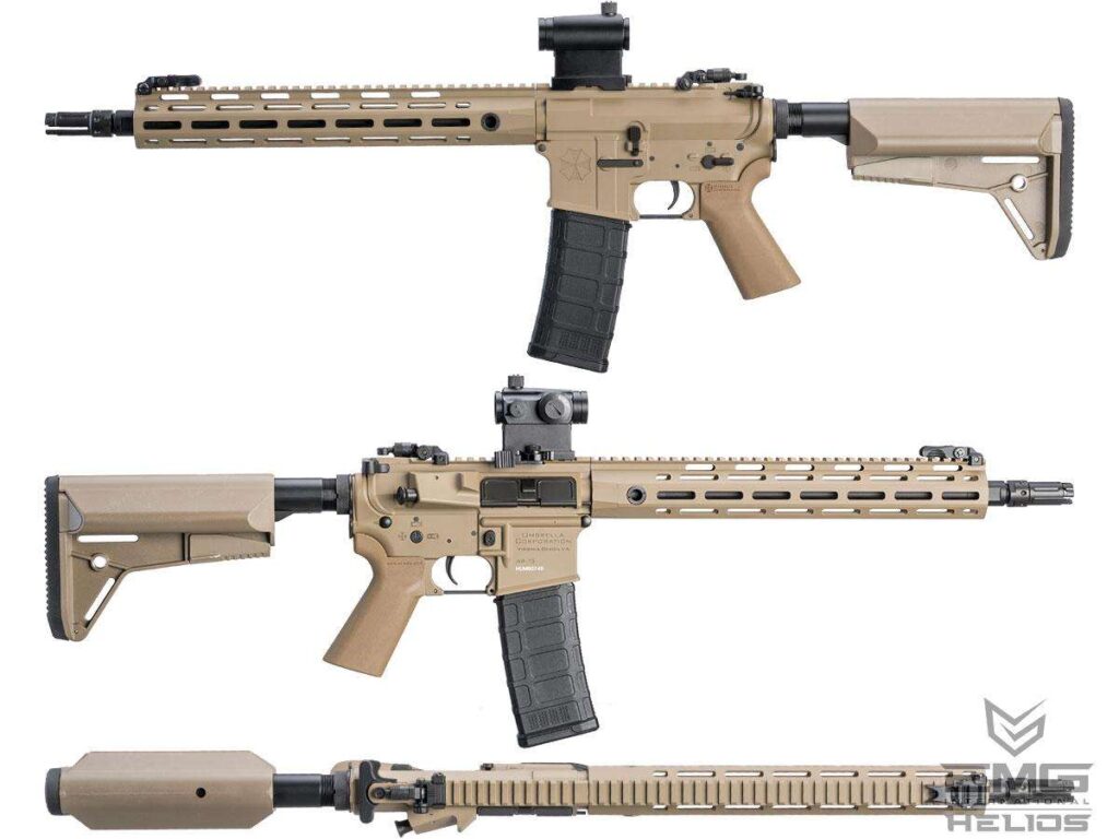 M4 EMG Helios Umbrella / Sistema QBS / Internos de Alto Desempeño para Airsoft (Color: Tan) - Imagen 3