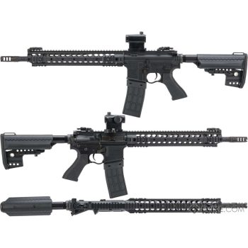 M4 CYMA Sport Full Metal de 13″ con Guardamanos Modular UX para Airsoft - Negro - Vista 4