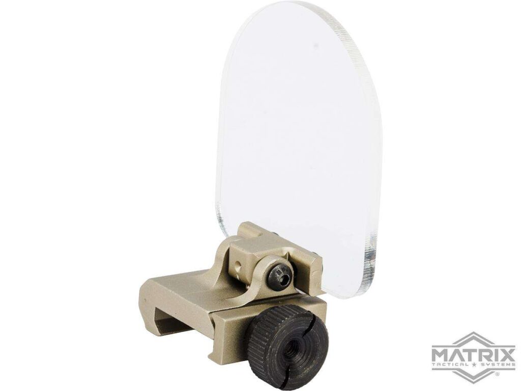 Protector para Miras Abatible de Desmontaje Rápido con Mica de Repuesto (Color: Tan) - Imagen 3