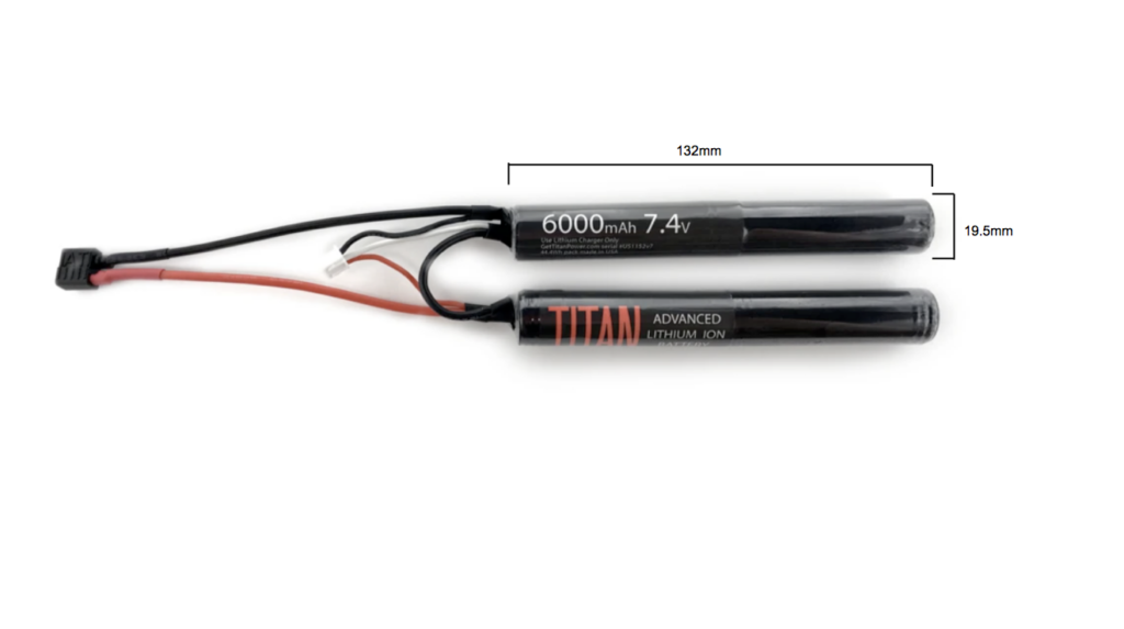 Batería LiIon Titan Power 7.4 V 6000 mAh tipo Nunchuck (Conector: Deans) - Imagen 4