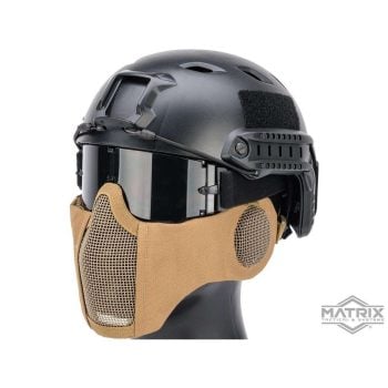 Máscara de Malla con Protección de Orejas Matrix “Carbon Striker” - Tan