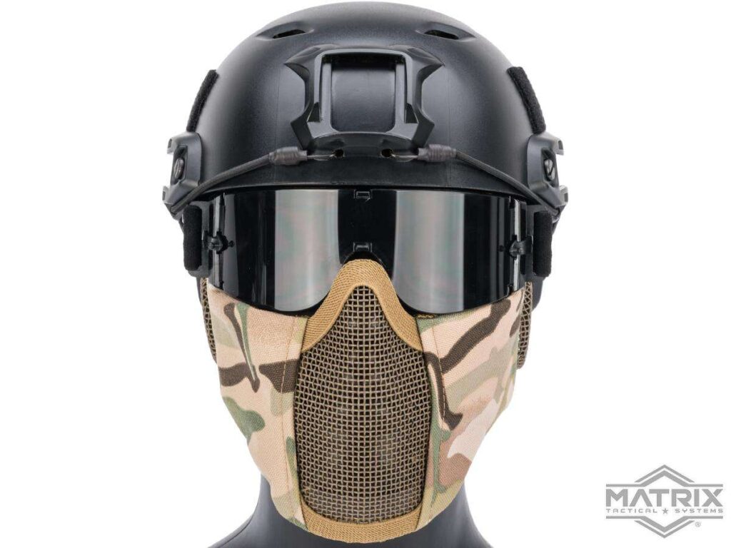 Máscara de Malla con Protección de Orejas Matrix “Carbon Striker” (Color: Multicam) - Imagen 4