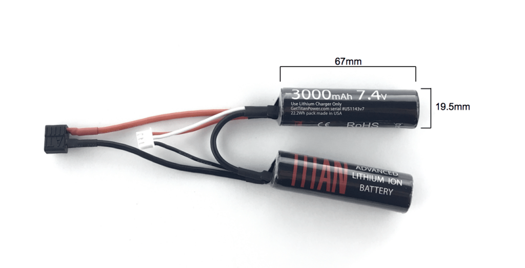 Batería LiIon Titan Power 7.4 V 3000 mAh tipo Nunchuck (Conector: Deans) - Imagen 4
