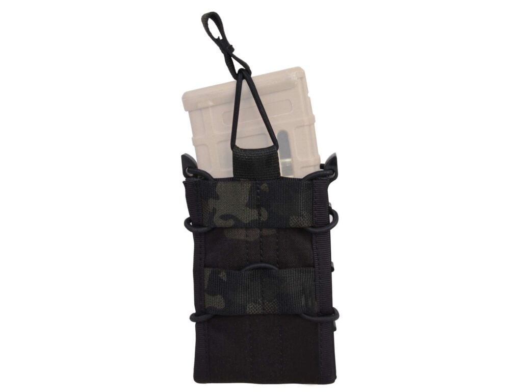 TACO Pouch Molle EmersonGear para Cargador de M4 con Cuerda Elástica (Color: Multicam® Black Genuino) - Imagen 2