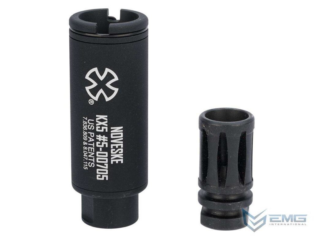 Flash Hider Trazador Recargable Ultra Compacto EMG Noveske con Unidad ACETECH Lighter S (Modelo: KX5 / Negro) - Imagen 4