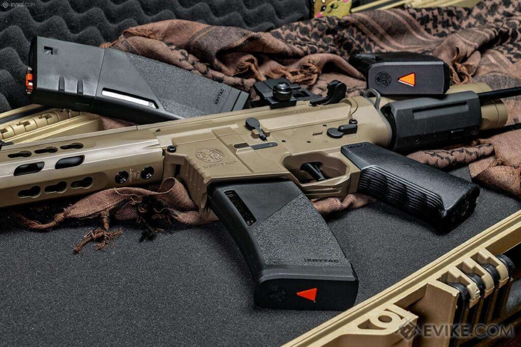 Cargador Midcap KRYTAC 150 BBs de Polímero con Doble Ventana Translúcida para Réplicas M4 (Color: Negro) - Imagen 6