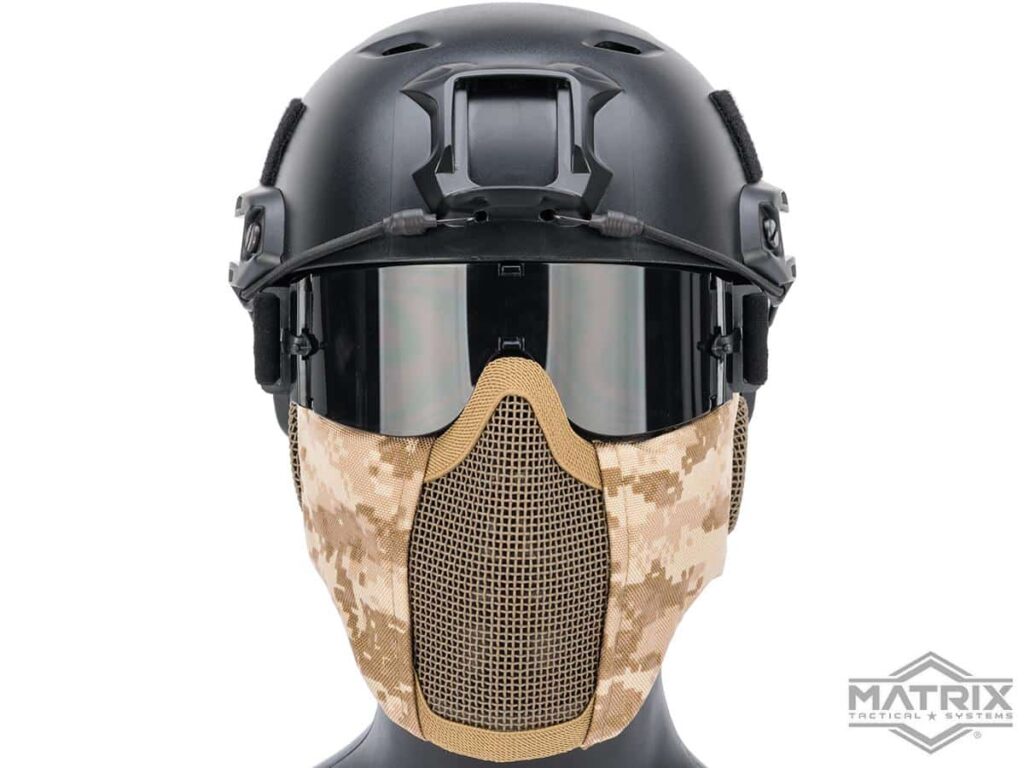 Máscara de Malla con Protección de Orejas Matrix “Carbon Striker” (Color: AOR1) - Imagen 3