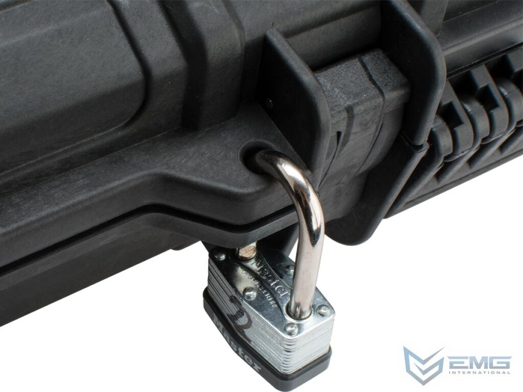 Estuche Duro de 109 cm para Airsoft y Armas, con Llantas y Espuma Anti Impactos EMG Transporter (Color: Verde) - Imagen 7