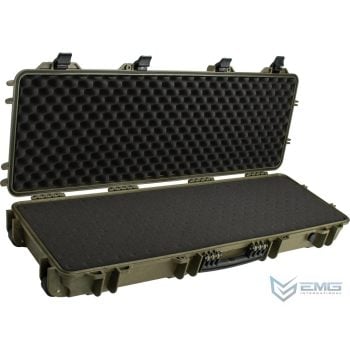 Estuche Duro de 109 cm para Airsoft y Armas, con Llantas y Espuma Anti Impactos EMG Transporter - Verde - Vista 2