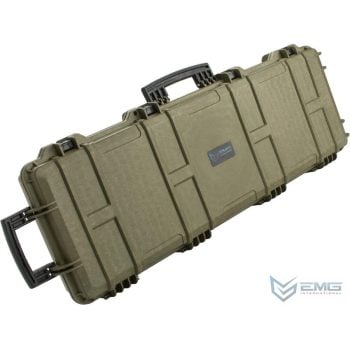 Estuche Duro de 109 cm para Airsoft y Armas, con Llantas y Espuma Anti Impactos EMG Transporter - Verde