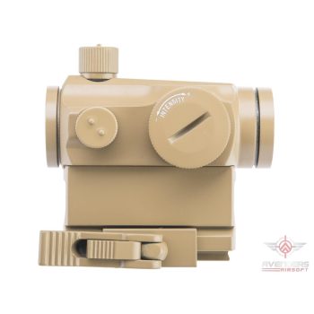 Mira Micro Reflex T1 de Punto Rojo/Verde con Elevador de 1″ QD para Airsoft - Tan - Vista 4