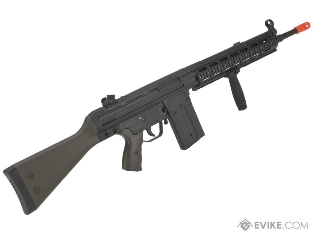 G3 con Guardamanos RIS JG de Metal para Airsoft (Color: Negro / Verde Olivo) - Imagen 2