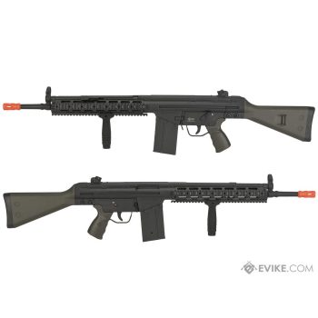 G3 con Guardamanos RIS JG de Metal para Airsoft - Negro / Verde Olivo - Vista 3