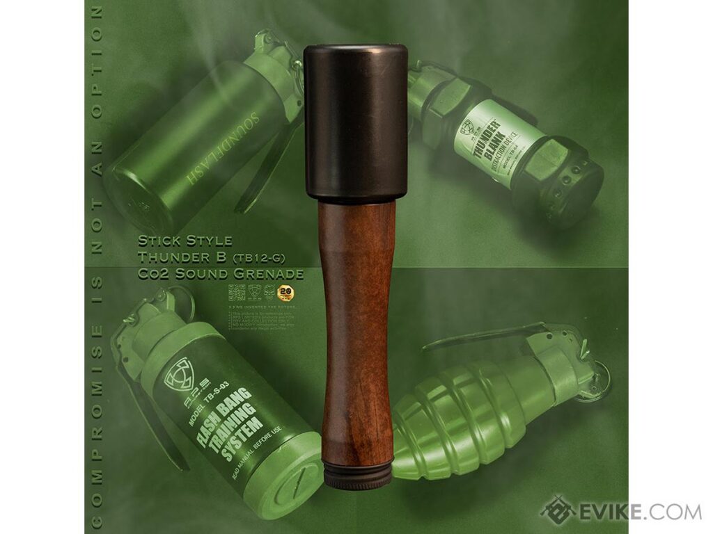 Granada de Simulación Thunder B Tipo Stick CO2 para Airsoft (Núcleo + 3 shells) - Imagen 2