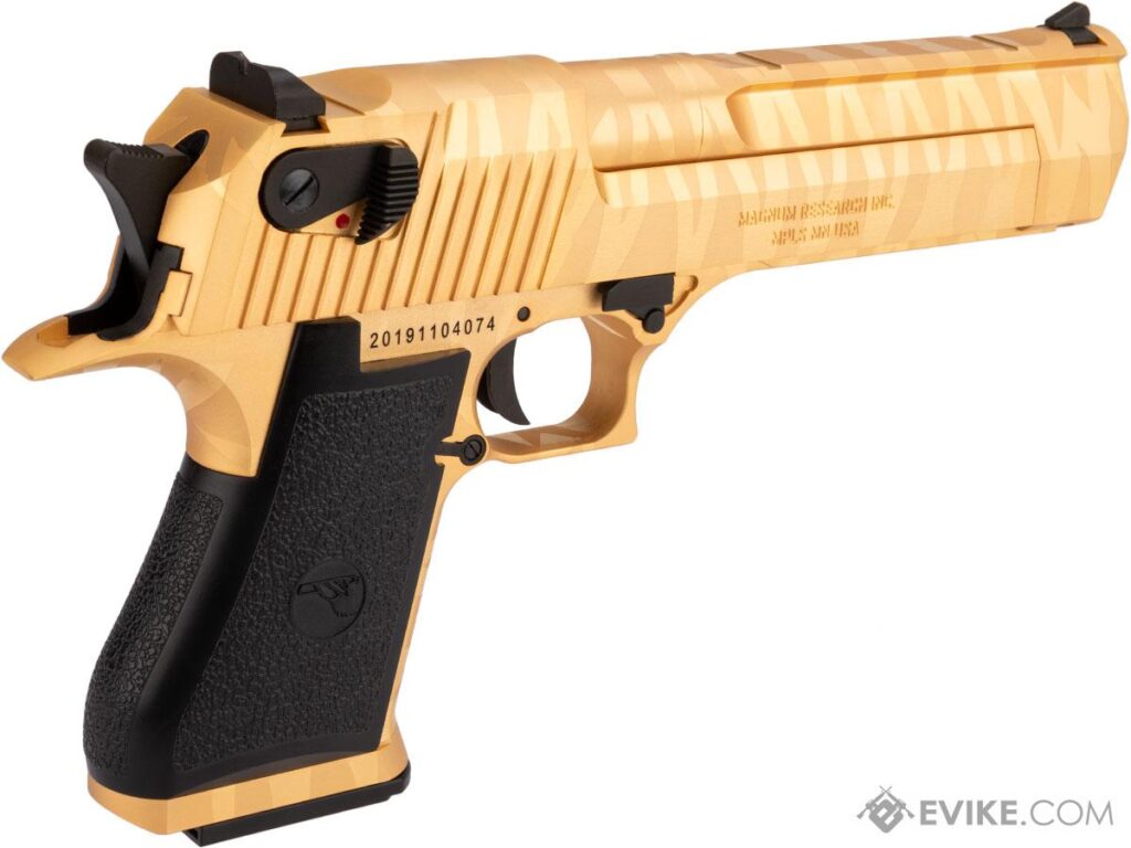 Desert Eagle Dorada Metálica para Airsoft con Retroceso (Cargador: CO2) - Imagen 2