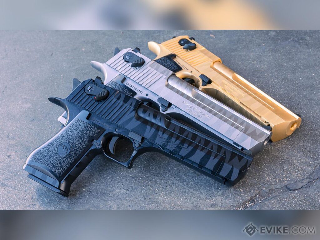 Desert Eagle Dorada Metálica para Airsoft con Retroceso (Cargador: CO2) - Imagen 8