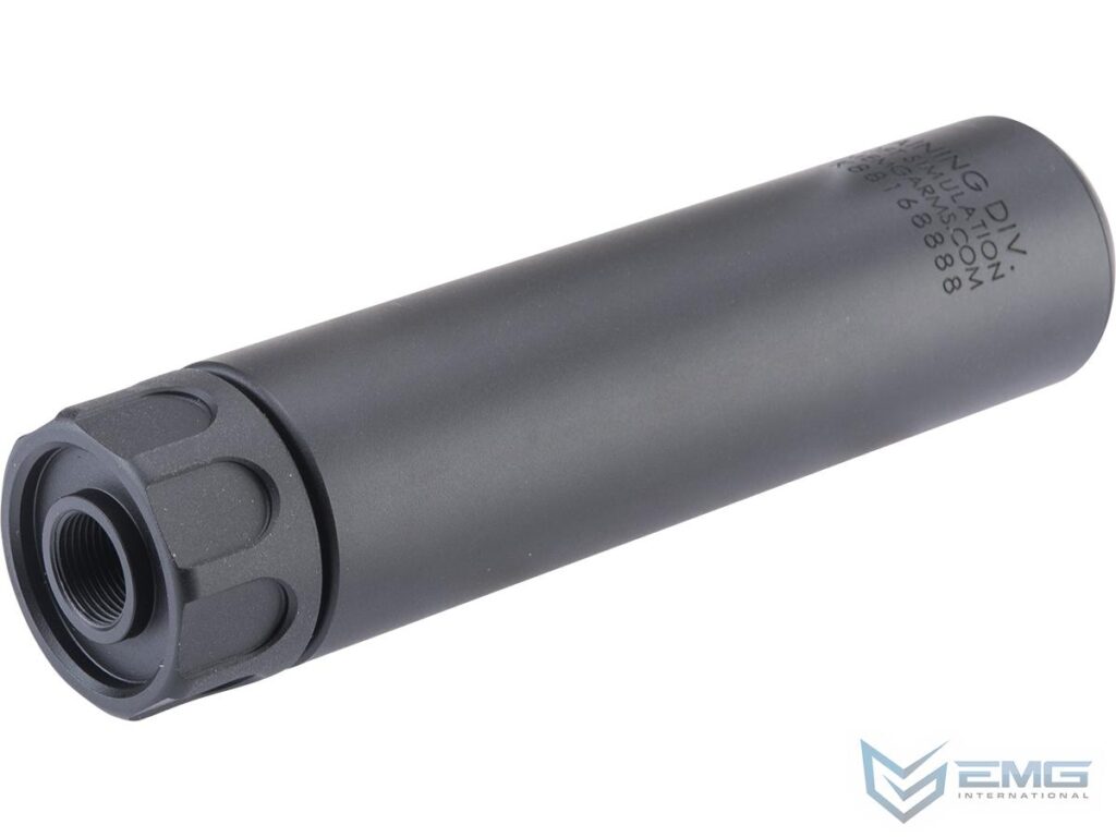 Supresor Simulado EMG Guardian 14 mm CCW para Airsoft (Color: Negro / 158 mm) - Imagen 2
