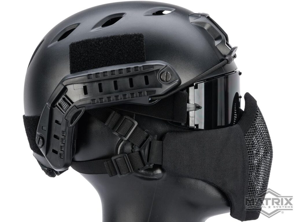 Máscara de Malla Acolchada para Proteger Media Cara Matrix (Color: Negro) - Imagen 4