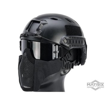 Máscara de Malla Acolchada para Proteger Media Cara Matrix - Negro