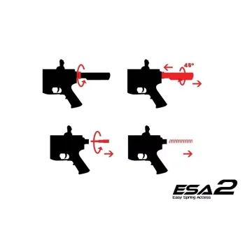 M4 RIS Specna Arms EDGE 2.0™ RRA SA-E03 con MOSFET GATE ASTER™ para Airsoft - Negro - Vista 7