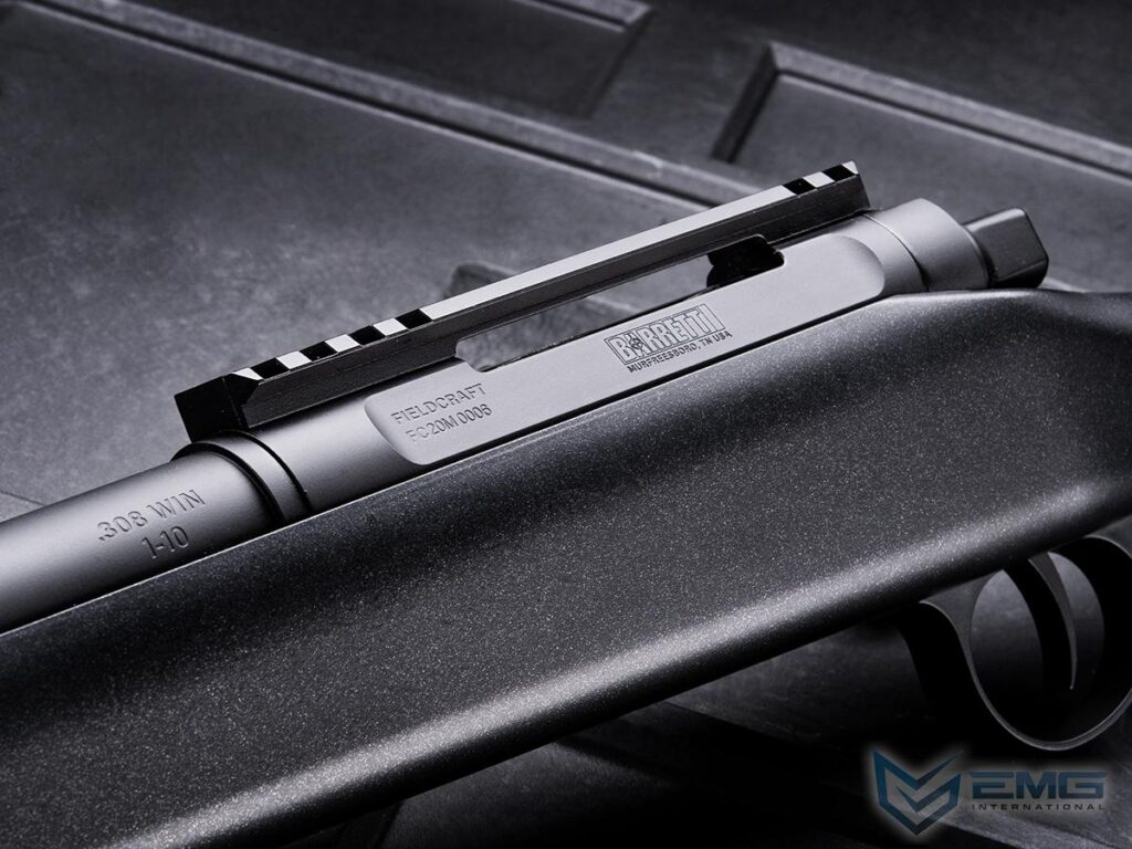 Francotirador de Gas EMG Barrett Fieldcraft Precision con Zero Trigger para Airsoft (Color: Negro con cañón de acero inoxidable) - Imagen 6