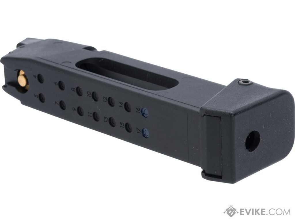 Cargador de CO2 GLOCK G17, G19, G18C GBB de Airsoft (Capacidad: 16/23 BBs) - Imagen 4