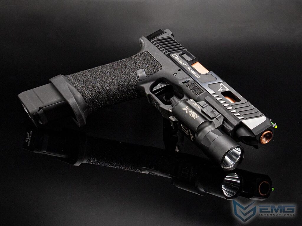 Pistola EMG Custom TTI JW2 Combat Master Slide con Retroceso para Airsoft (Tipo: CO2, Color: Negro) - Imagen 7