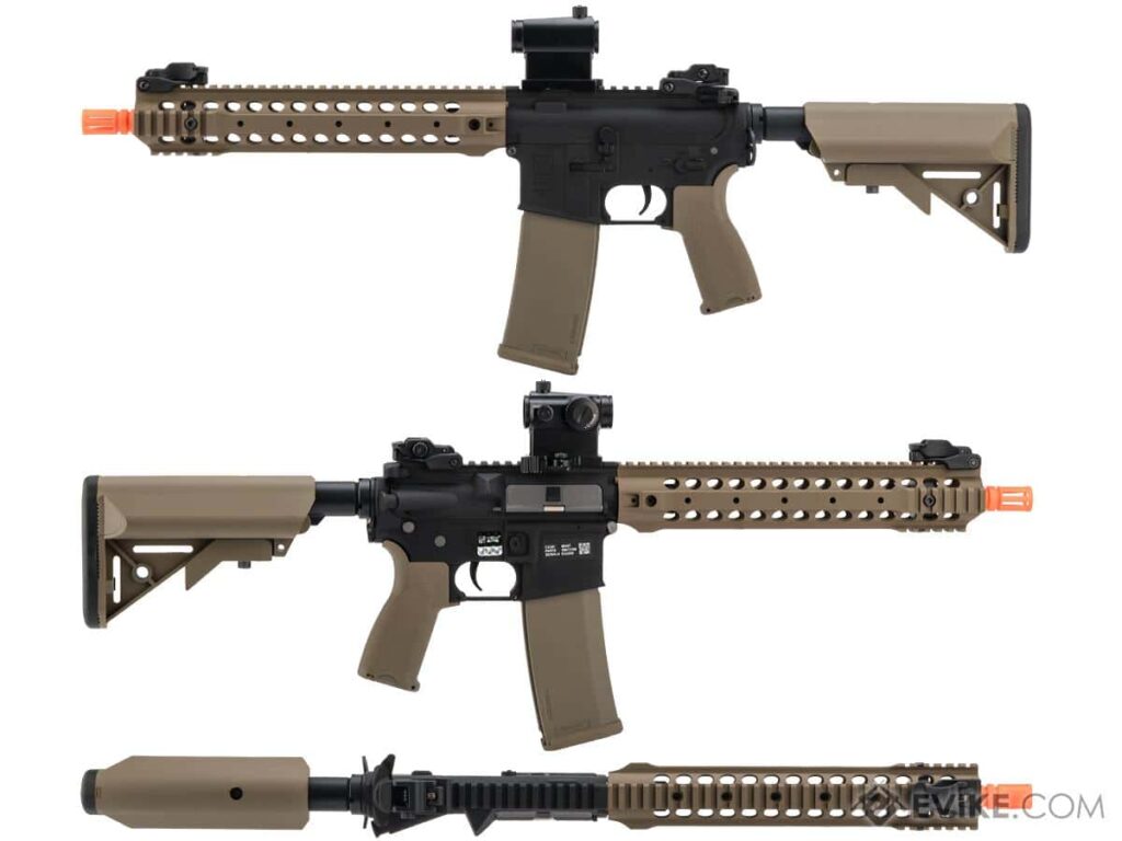 M4 URX serie EDGE de Specna Arms con Licencia Rock River Arms para Airsoft (Color: Negro y Tan) - Imagen 3