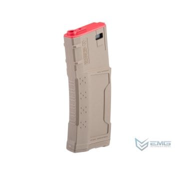 Cargador Super Midcap de 250 BBs EMG Strike Industries para Réplicas M4 de Airsoft - Tan