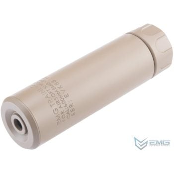 Supresor Simulado EMG Guardian 14 mm CCW para Airsoft - Dark Earth / 132 mm