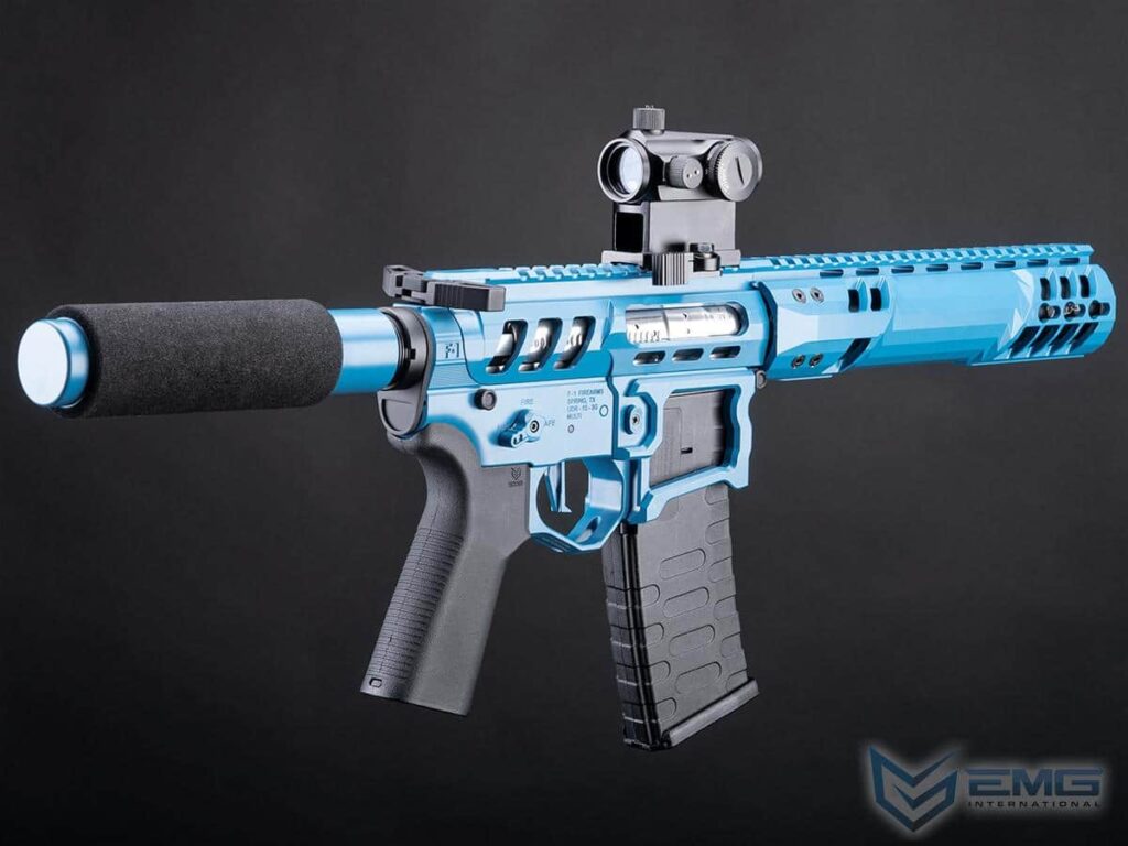 AR15 CQB F-1 UDR-15 3G EMG de Entrenamiento para Airsoft (Color: Azul) - Imagen 2