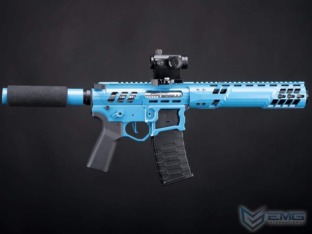 AR15 CQB F-1 UDR-15 3G EMG de Entrenamiento para Airsoft (Color: Azul) - Imagen 4