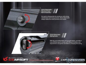 Rifle de Francotirador ICS CXP-TOMAHAWK para Airsoft (Color: Negro) - Imagen 8