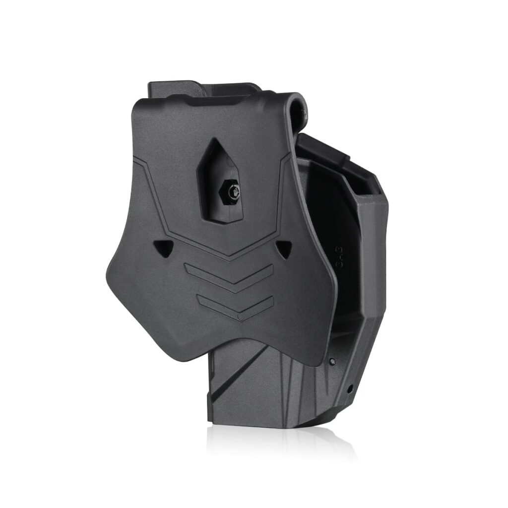 Funda Táctica para Glock 17/19 Amomax con Protector para Mira (Color: Negro, Mano: Derecha) - Imagen 2