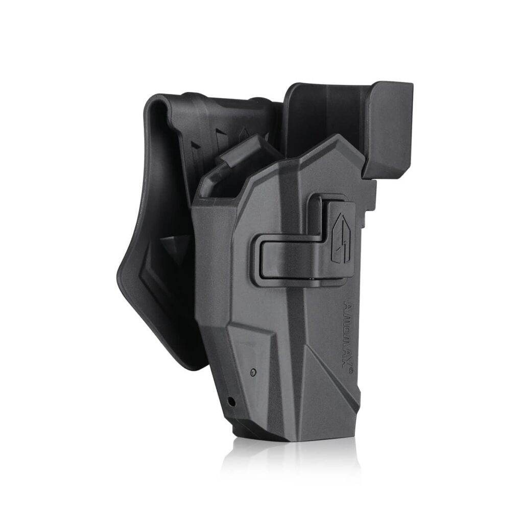 Funda Táctica para Glock 17/19 Amomax con Protector para Mira (Color: Negro, Mano: Derecha) - Imagen 3