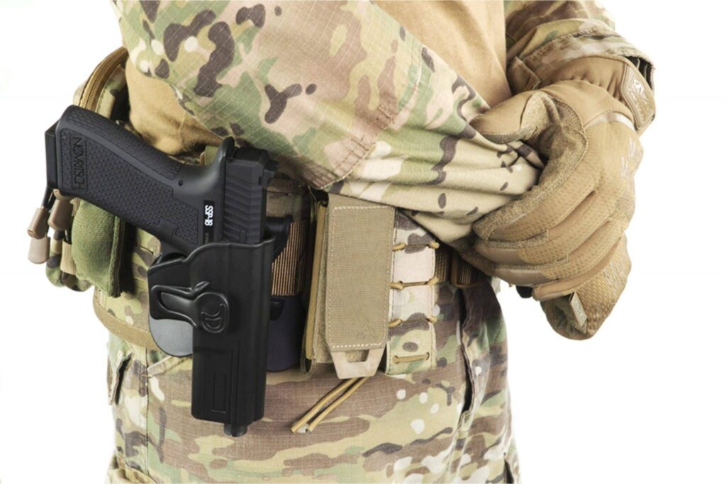 Funda Amomax para SSP18, SSE18 y Glock 17/18/19/22/23/31/32 (Color: Negro, Mano: Derecha) - Imagen 2