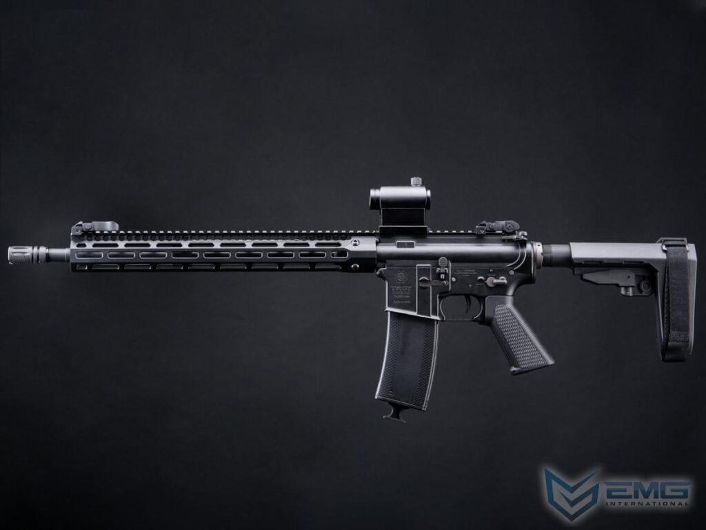 SOCC M4 EMG Troy Industries con Guardamanos M-LOK para Airsoft (Modelo: RIS 15" / Negro) - Imagen 3
