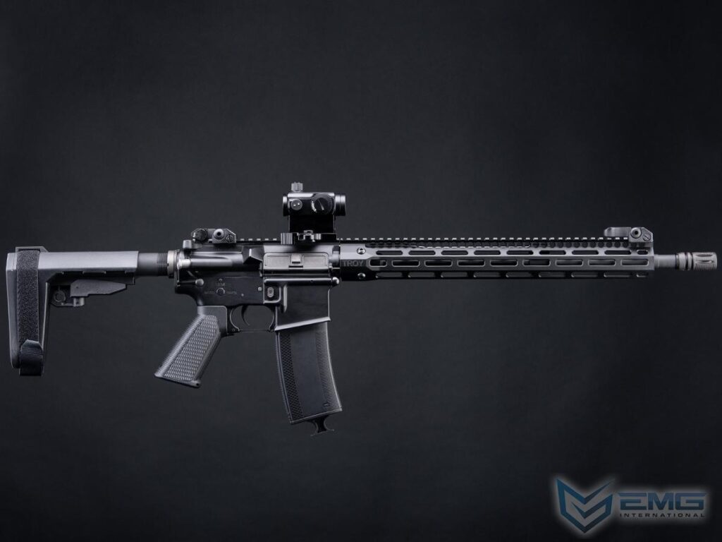 SOCC M4 EMG Troy Industries con Guardamanos M-LOK para Airsoft (Modelo: RIS 15" / Negro) - Imagen 4