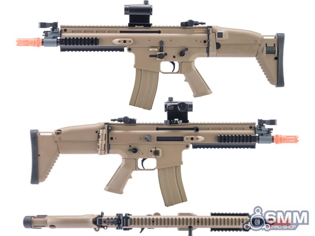 Rifle SCAR-L de FN Herstal con MOSFET Zeus para Airsoft / Cybergun (Color: Tan) - Imagen 3