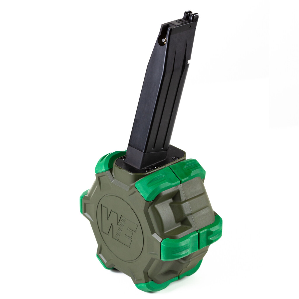 Cargador de Tambor WE para Secundarias Hi-Capa (Tipo: Gas, 350 BBs) - Imagen 2