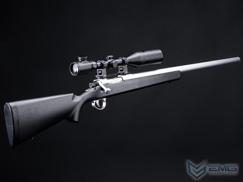 Francotirador de Cerrojo EMG Barrett Fieldcraft Precision con Zero Trigger para Airsoft (Color: Negro con cañón de acero inoxidable) - Imagen 2