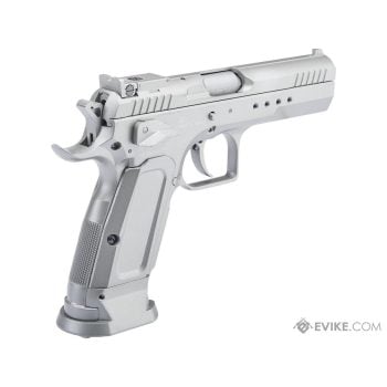 Pistola con Retroceso AIPSC de Edición Limitada con Licencia Tanfoglio para Airsoft / Cybergun, KWC CO2 - Plata - Vista 2