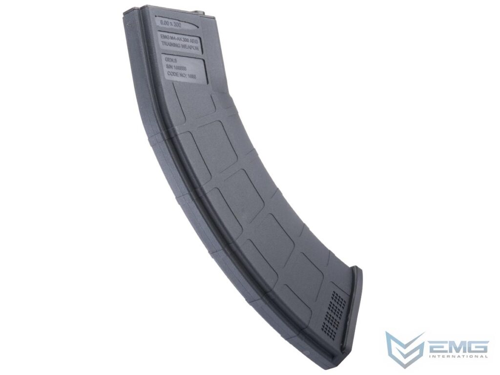Cargador Midcap de 300 BBs EMG M4-AK300 para Réplicas M4 AEG (Modelo: Negro) - Imagen 2