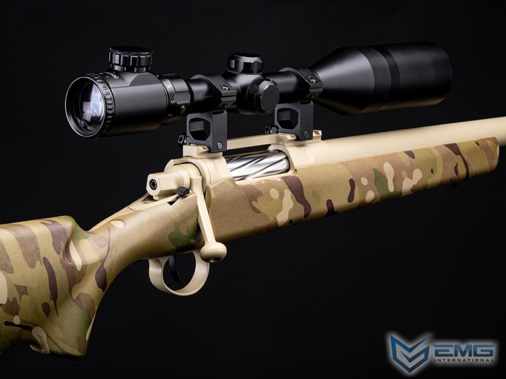 Francotirador de Cerrojo EMG Barrett Fieldcraft Precision con Zero Trigger para Airsoft (Color: Multicam con cañón de acero inoxidable) - Imagen 3