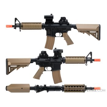 Réplica Colt M4 CQB-R SOPMOD con Gearbox Metálico, LiPo Ready para Airsoft / AEG - Tan - Vista 3