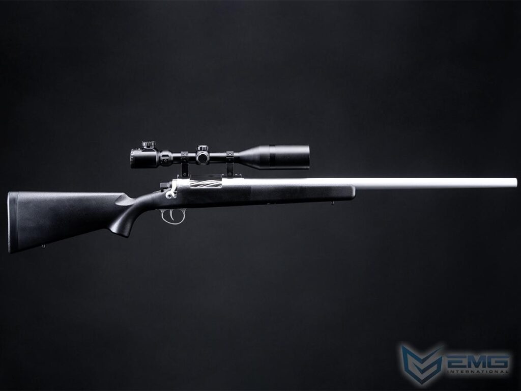 Francotirador de Cerrojo EMG Barrett Fieldcraft Precision con Zero Trigger para Airsoft (Color: Negro con cañón de acero inoxidable) - Imagen 4